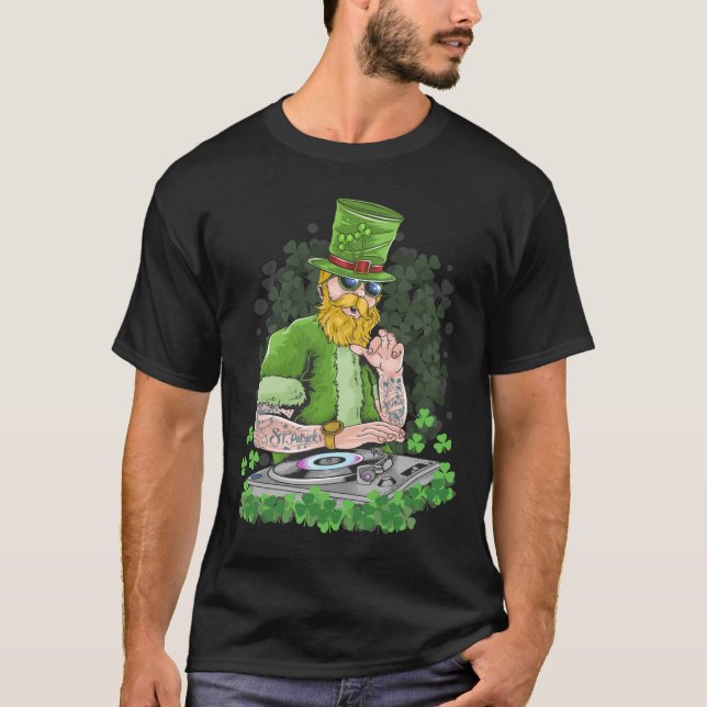 Happy St. Patrick's Day | Leprechaun DJ T-Shirt (Front)