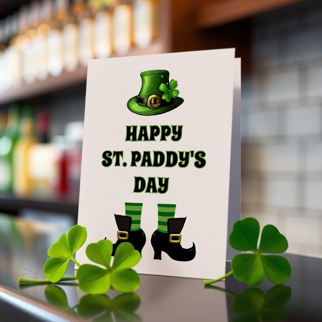 Happy St. Patrick's Day Leprechaun Funny Holiday Card (Creator Uploaded)