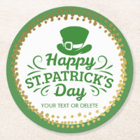Happy St Patricks Day Leprechaun Hat Custom Text