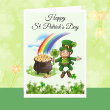 Happy St. Patrick's Day Leprechaun Rainbow Custom 