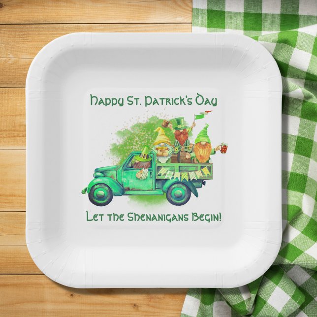 Happy St. Patrick's Day, Let the Shenanigans Begin Paper Plate (Creator Uploaded)