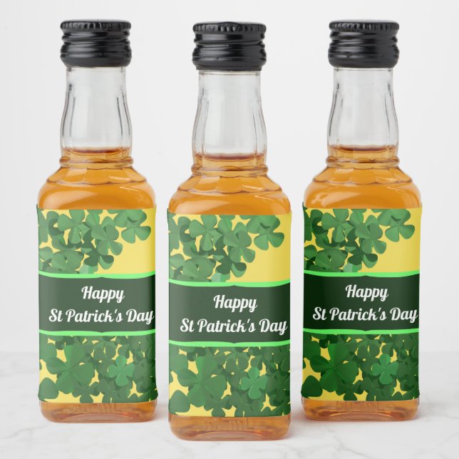 Happy St Patrick's Day Liquor Bottle Label (Bottles)