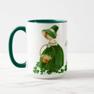 Happy St Patrick's Day Little Girl Lucky Shamrock Mug