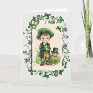 Happy St. Patrick's Day. Little Irish Boy  Card