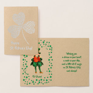 Happy St. Patrick's Day. Little Irish Boy Foil Card