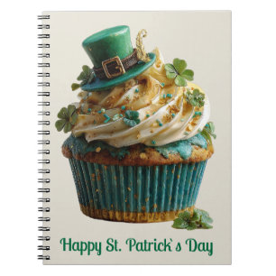Happy St. Patrick's Day Lucky Cupcake Notebook