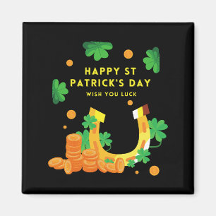 Happy St. Patricks Day -Lucky Irish Shamrock Magnet