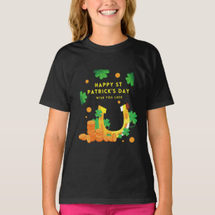 Happy St. Patricks Day -Lucky Irish Shamrock    T-Shirt