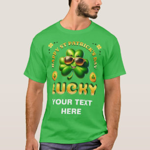 Happy St Patrick's Day Lucky Irish Shamrocks Coins T-Shirt