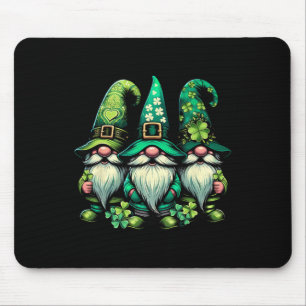 Happy St Patricks Day Lucky Shamrock Gnomes Irish Mouse Mat