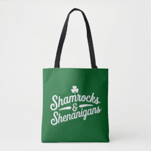 Happy St Patricks Day Lucky Shamrock&Shenanigans Tote Bag