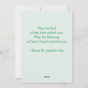 Happy St. patrick's day Lucky Shamrocks Simple Holiday Card