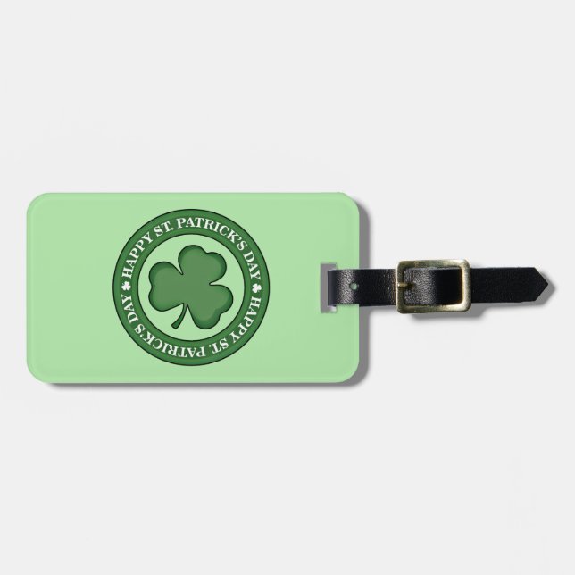 Happy St. Patricks Day Luggage Tag (Front Horizontal)