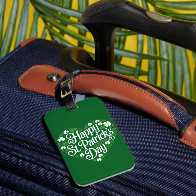Happy St Patrick's Day  Luggage Tag (Front Insitu 1)