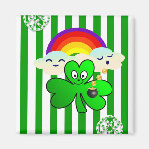 Happy St. Patrick's Day Magnets Shamrock