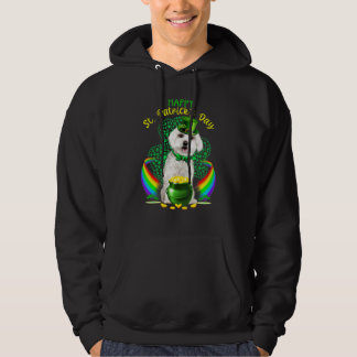 Happy St Patricks Day Maltese Leprechaun Hat Shamr Hoodie