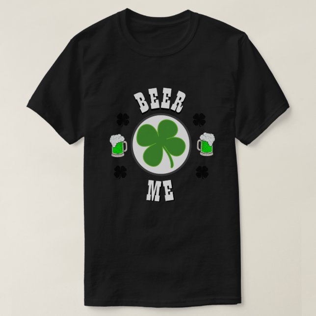 Happy St Patrick's Day Mens Novelty Fashion BEER  T-Shirt (Design Front)