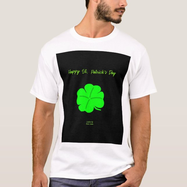 Happy St.  Patrick's Day Men's White Basic T Shirt (Front)