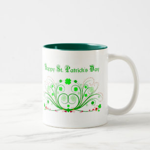 Happy St. Patricks Day Mug - Celtic Scrolls