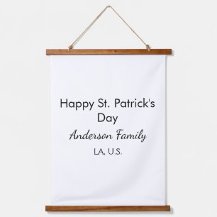 Happy st. Patrick's day name family place simple g Hanging Tapestry