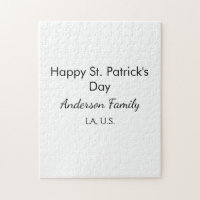 Happy st. Patrick's day name family place simple g