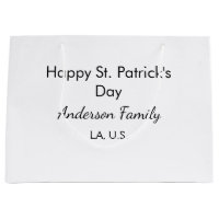 Happy st. Patrick's day name family place simple g