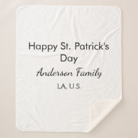 Happy st. Patrick's day name family place simple g