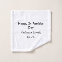 Happy st. Patrick's day name family place simple g