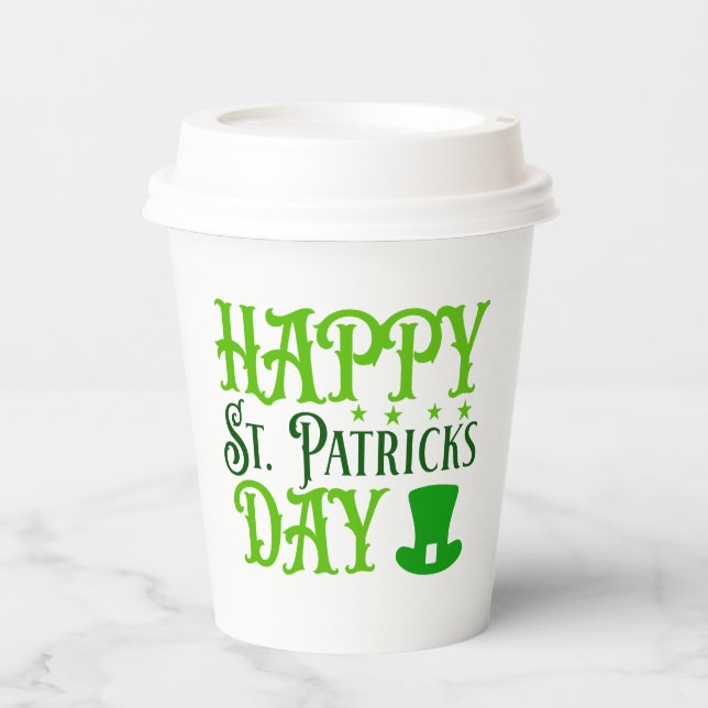 Happy St. Patrick's Day Paper Cups (Front)