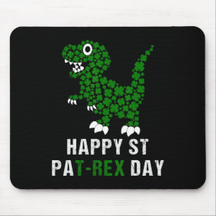 Happy St Patricks Day Patrex T-rex Dinosaur Funny  Mouse Mat
