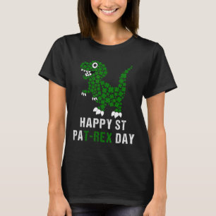 Happy St Patricks Day Patrex T-rex Dinosaur Funny  T-Shirt