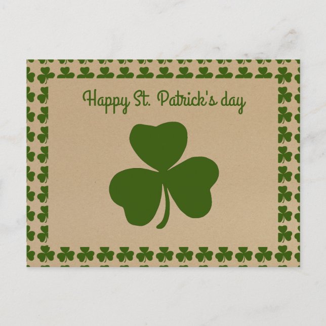 Happy St. Patrick's day - Patron Saint of Ireland Postcard (Front)