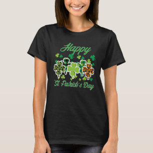 Happy St Patricks Day Patterns Saint Pattys Women  T-Shirt