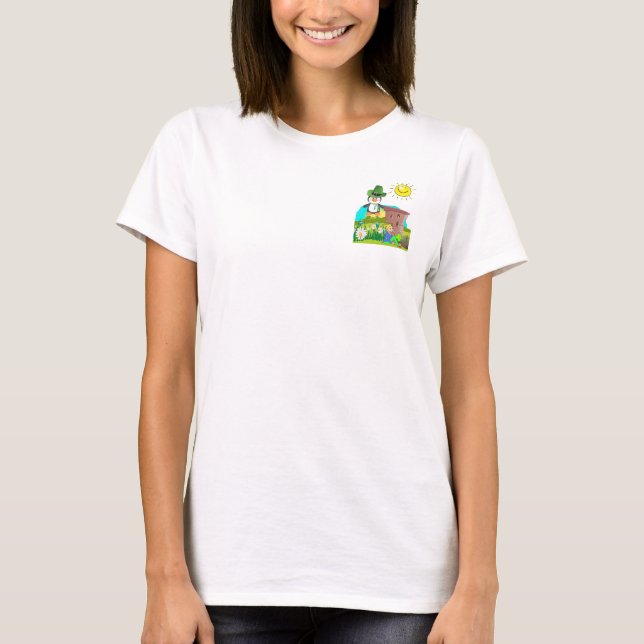 happy st. patrick's day penguin leprechaun T-Shirt (Front)