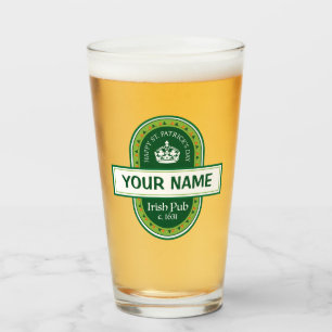Happy St. Patrick's Day Personalised Beer Glass