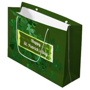 Happy St. Patrick's Day,personalised Large Gift Bag