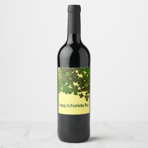 Happy St. Patrick's Day ,personalised Wine Label