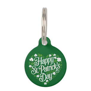 Happy St Patrick's Day Pet Tag
