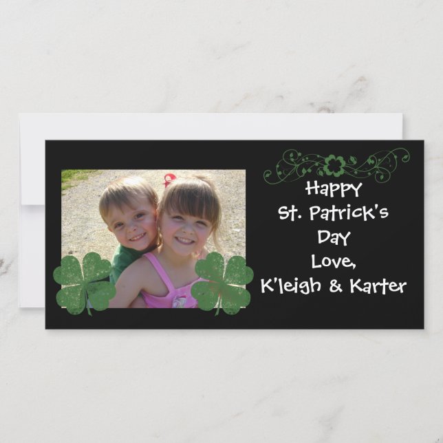 Happy St. Patrick's Day Photo Card (Front)