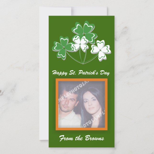 Happy St. Patrick's Day Photo Cards (Front)