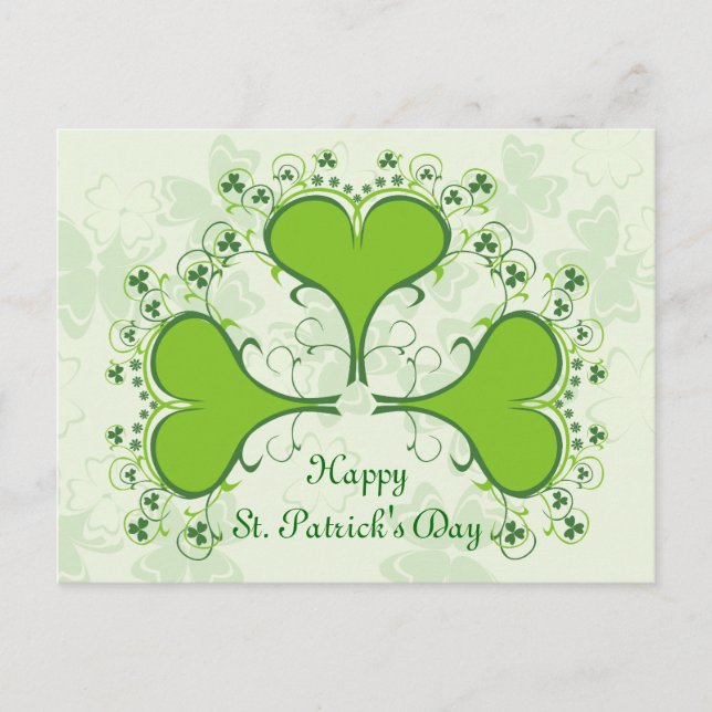 Happy St. Patrick's Day Postcard (Front)