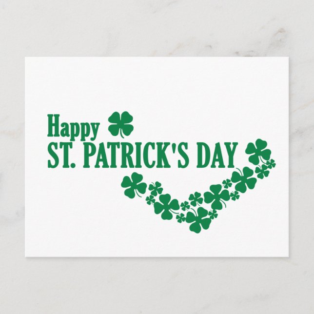 Happy St. Patrick's Day Postcard  (Front)