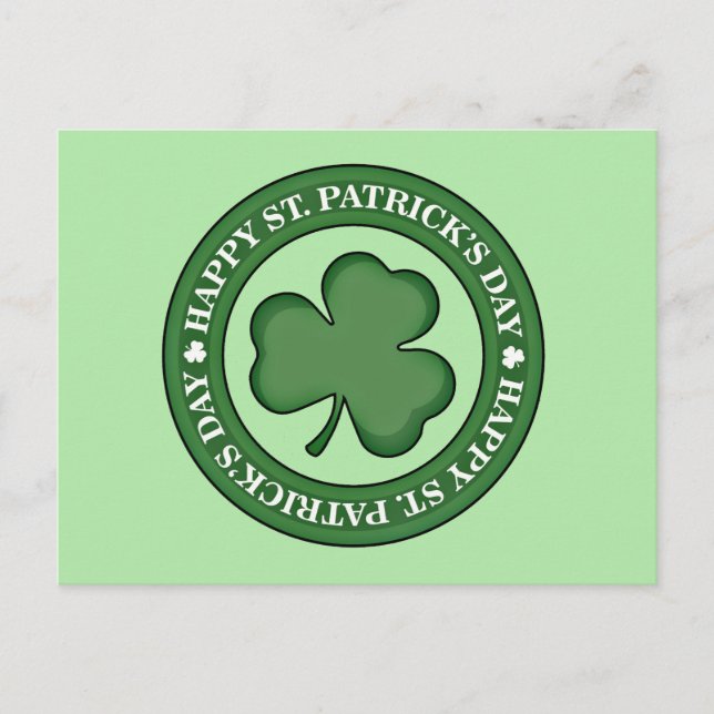 Happy St. Patricks Day Postcard (Front)