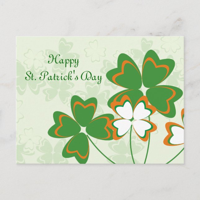 Happy St. Patrick's Day Postcard (Front)