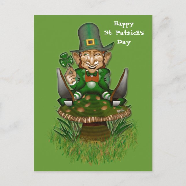 Happy St. Patrick's Day Postcard (Front)