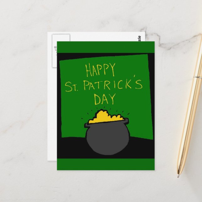 Happy St. Patrick's Day Postcard (Front/Back In Situ)