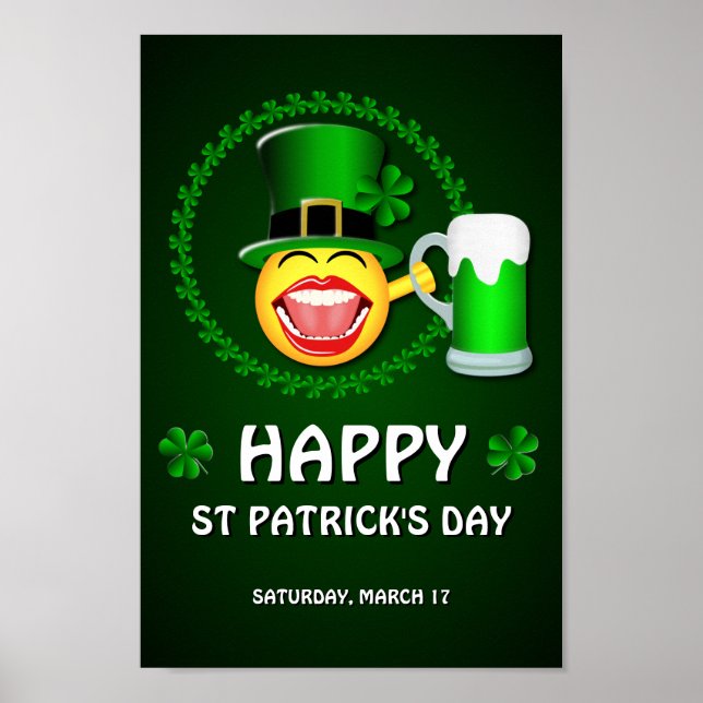 Happy St Patrick's Day Poster (Front)