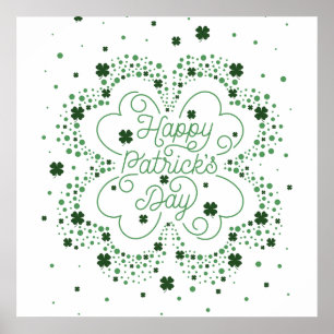 Happy St. Patrick's Day Poster 24x24
