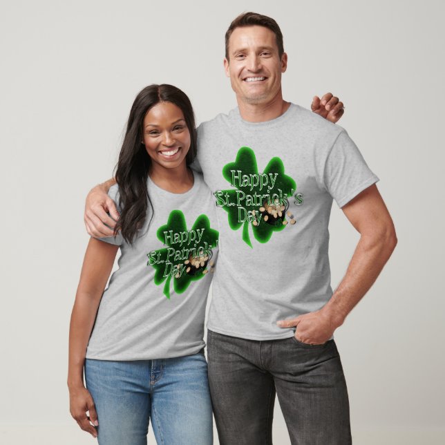 Happy St Patrick's Day - Pot Of Gold T-Shirt (Unisex)