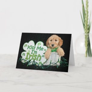 Happy St. Patrick's Day Puppy Holiday Card